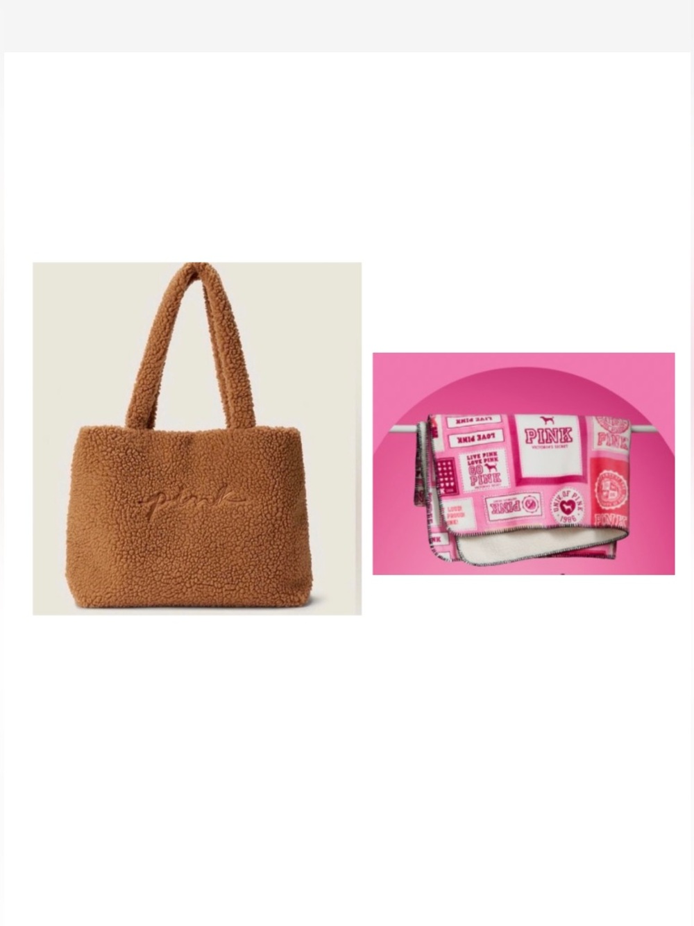 PINK Victoria's Secret Tote and Blanket